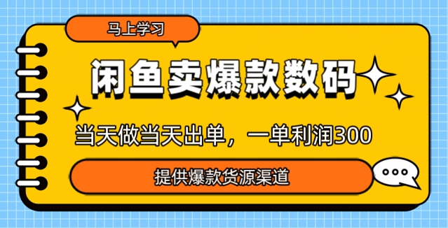 闲鱼卖爆款货源,当天做当天出单,一单利润3张-38致富网