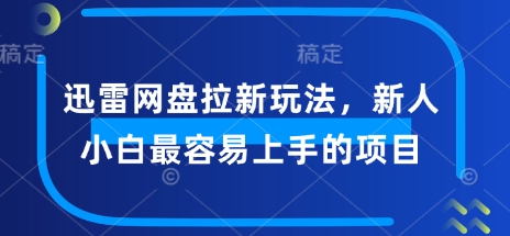 迅雷网盘拉新玩法，新人小白最容易上手的项目-38致富网